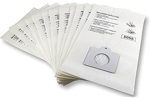 K&J 12-Pack Vacuum Bags, Compatible with Kenmore Q/C, 5055, 50557, 50558, 400 Series, 600 Series, and Panasonic C-5 Canister Vacuums