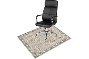 Anidaroel Office Chair Mat for Hardwood Floor, 36"x48" Anti-Slip Computer Desk Chair Mat, Office Rug for Rolling Chair, Low Pile Carpet Protector Mat for Work & Home