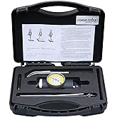 Accusize Co-Ax Indicator, Coaxial, 0-0.15" Yellow Dial Face, JD21-0003 | 0.0005" Graduation, 0.0002" Accuracy, Straight/Curved Feelers, Center Point Feeler