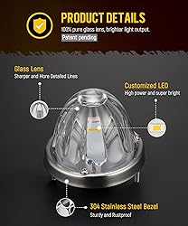 Partsam 2Pcs Glass Watermelon Lights [Patent
