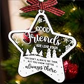 Friendships Gifts Ornament - 2 Layer Friends Christmas Ornaments - Friends Ornament, Birthday Presents for Best Friends Sisters - Ornaments for Women Friend, Gifts for Best Friend Woman