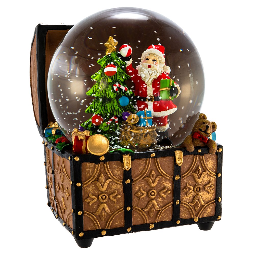 Photo 1 of ** HALF FULL **
Kurt S. Adler J3259 100mm Wind-Up Musical Santa Water Globe in Treasure Chest