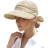 AlturaGo 2-in-1 Women’s Sun Visor Sun Hat Zipper Off Ponytail Friendly, Lightweight Quick Dry, Summer UV Protection