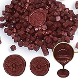 250pcs Wax Seal Beads Wine Red, Andotopee Premium