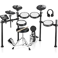 Donner DED-200 Electric Drum Sets, Electric Drum Kits with Quiet Mesh Drum Pads, 2 Cymbals w/Choke, 31 Kits and 450+ Sounds,