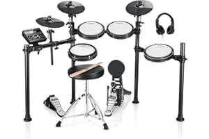 Donner DED-200 Electric Drum Sets, Electric Drum Kits with Quiet Mesh Drum Pads, 2 Cymbals w/Choke, 31 Kits and 450+ Sounds, 