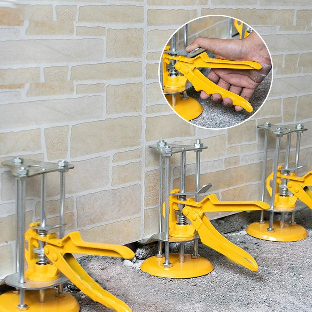 [Upgraded] Tile Leveling System, Tile Leveler Spacers, Reusable Tile Installation Tool Kit, Construction Wall Floor Balance Tools For Construction, Like Building Walls & Floors, Doors and Cabinet. - - 