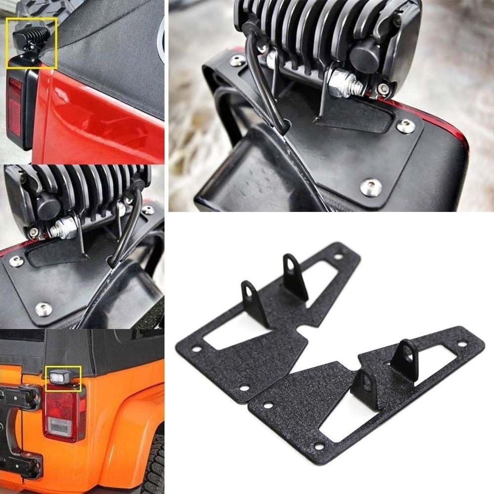 TJMOTO Tail Rear Work Light Mounting Bracket Fit For Jeep Wrangler JK Rubicon 2007-2018