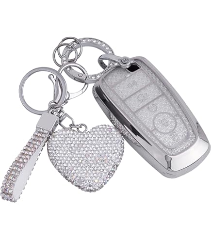 Ford Key Fob Cover Case With Bling Rhinestones - Sparkly Protector For Explorer, F150, Mustang & More