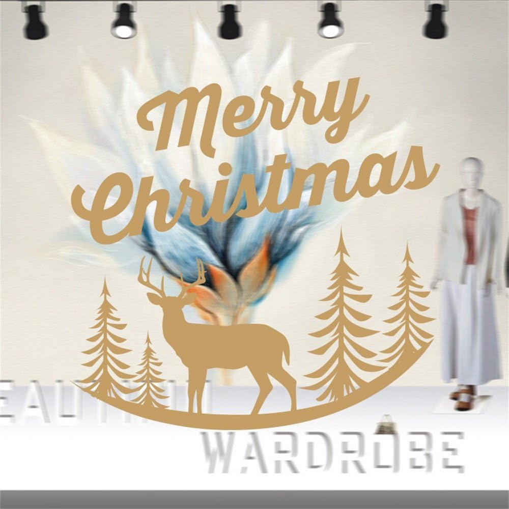 Amazon Com Merry Christmas Zomusa Deer Background Wall