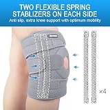 AVIDDA Knee Support 2 Pack Open Patella with 3 Straps Grey view 3