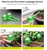 Himtop 6Pcs Plant Self Watering Bulbs 1.96 inch S PVC Drip Irrigation Green view 3