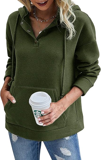 button up hoodie womens