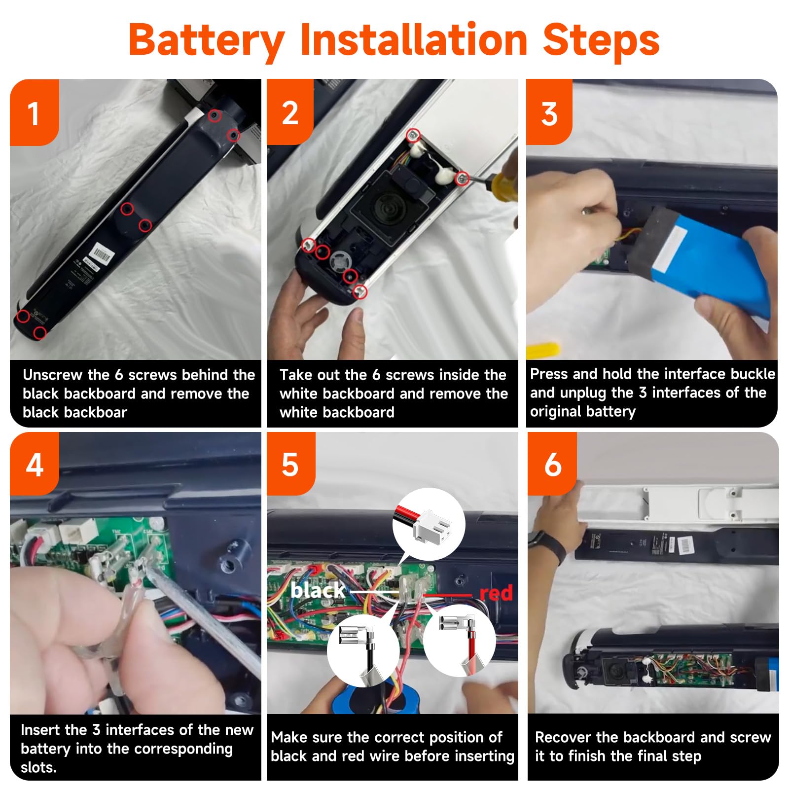 4500mAh/21,6V Nass-Trockensauger Akku für Tineco Floor ONE S3, Floor ONE S3 Breeze Cordless Wet Dry Vacuum Cleaner Batterie Lange laufzeit (1 Akku + 1 Pinsel + 3M-Klebeband) 7