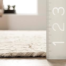 nuLOOM Oval 9x12 Rigo Jute Hand Woven Area Rug, Off