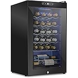Schmecke 24 Bottle Compressor Wine Cooler Refrigerator w/Lock | Large Freestanding Wine Cellar | 41f-64f Digital Temperature 