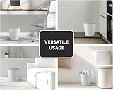 Zuvo 5L Plastic Paper Bin White Wave Design Office Desk Bin view 4