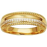 Amazon Essentials Cubic Zirconia Multi-Row Band Ring in Sterling Silver