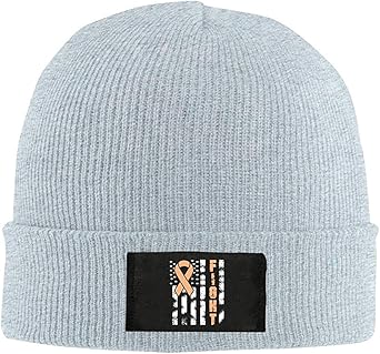 Melocotón Cáncer uterino Bandera de EE. UU. Sombrero de Invierno cálido