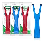 GUM Flossmate Reusable Floss Handle, Environmentally Friendly, Dental Floss Picks for Plaque Removal and Gum Health 1 ct.(Pack of 3)