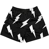 DIOTSR Mens Graphic Shorts Summer Casual Flat Front Shorts Cool Streetwear Designer Shorts Drawstring