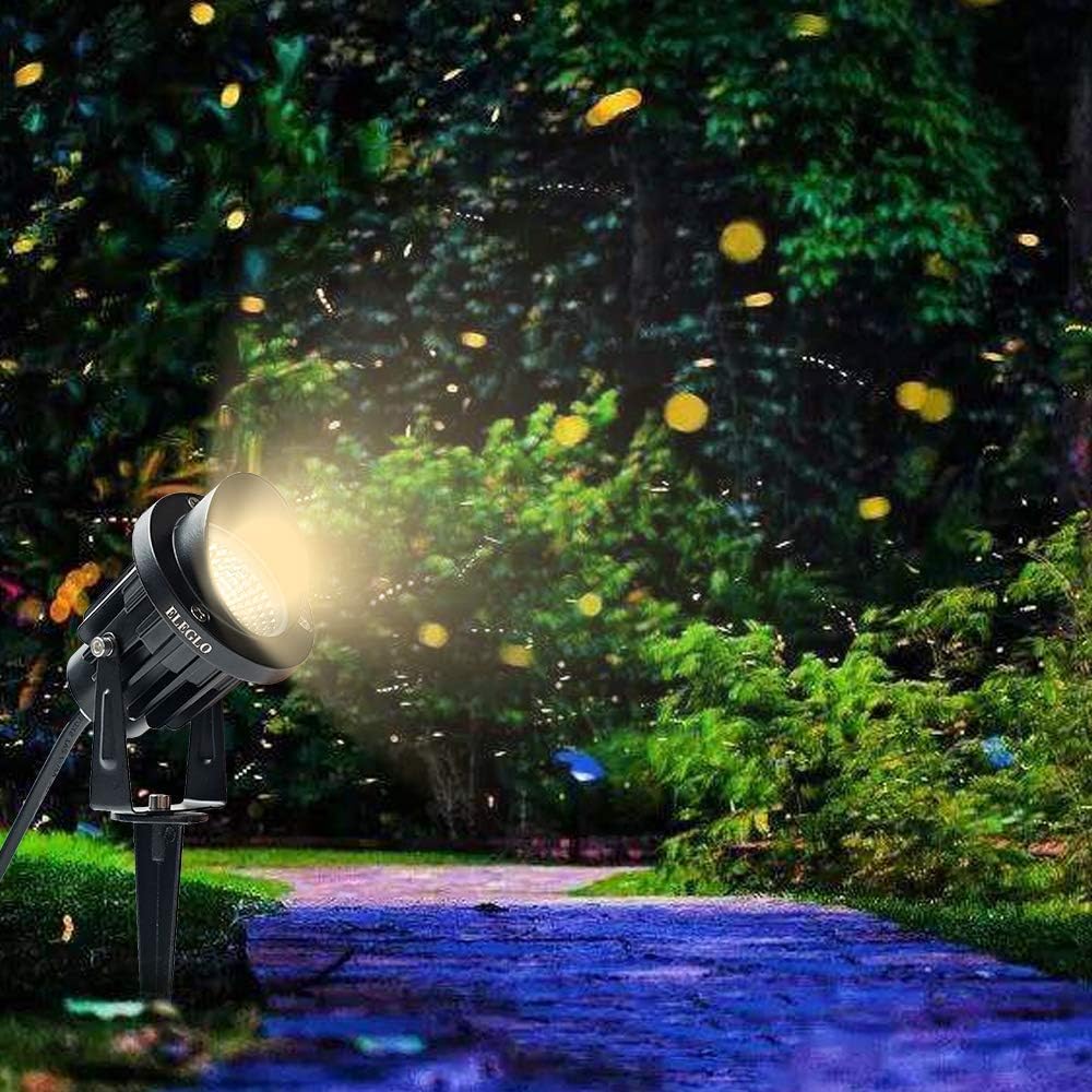 ELEGLO 12W Low Voltage LED Landscape Lights, 12V/24V Landscape Lghting IP65 Waterproof Outdoor Garden Light Ultra Bright for Yard, Patio, Wall, Driveway, Lawn, Pool Decorative(8 Pack with Connector) : Garden & Outdoor