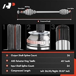 A-Premium Pair (2) Front CV Axle Shaft Assembly