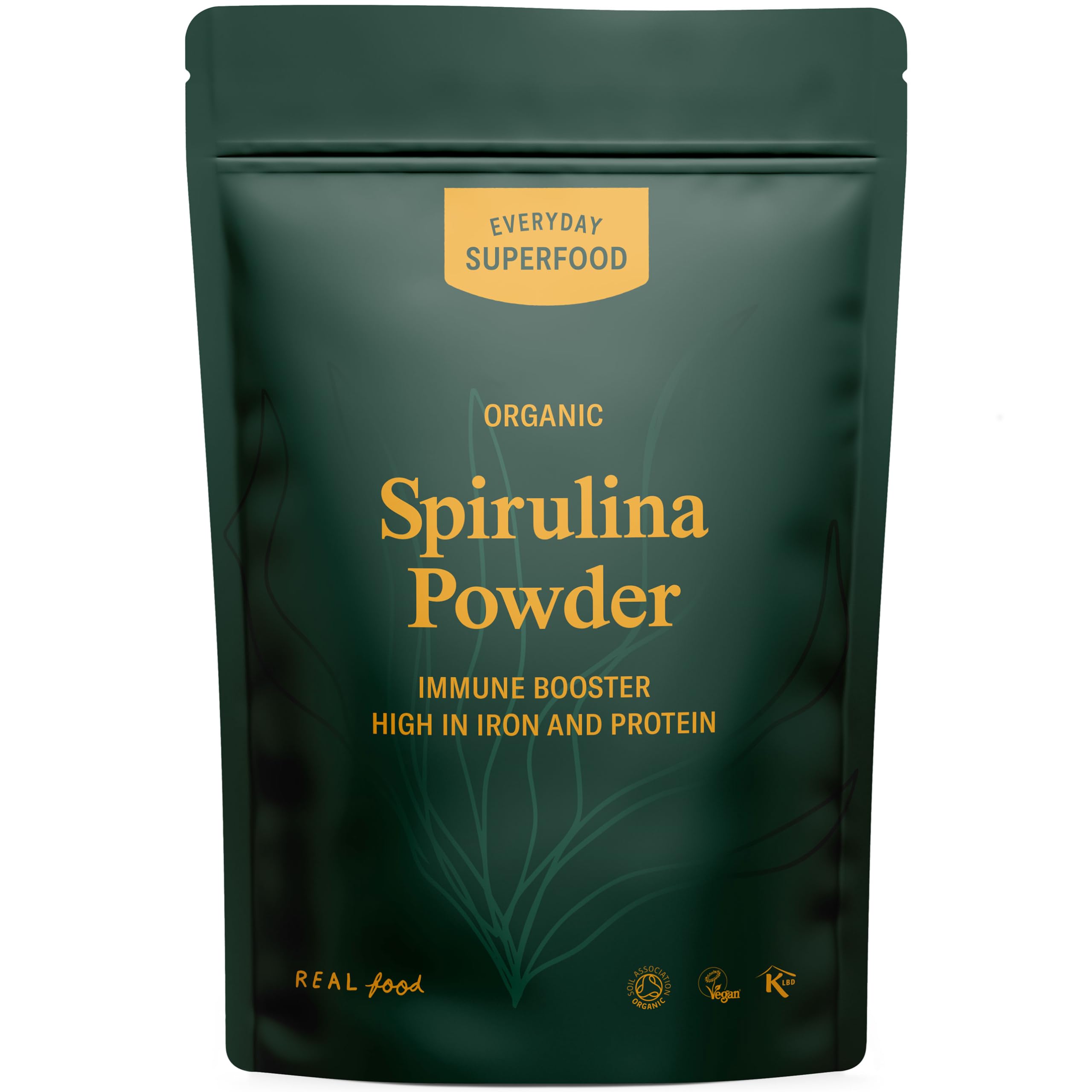 Everyday Superfood Organic Spirulina Powder 190 | Heavy Metal Tested | Fine Grade Suitable for Smoothies and Juice