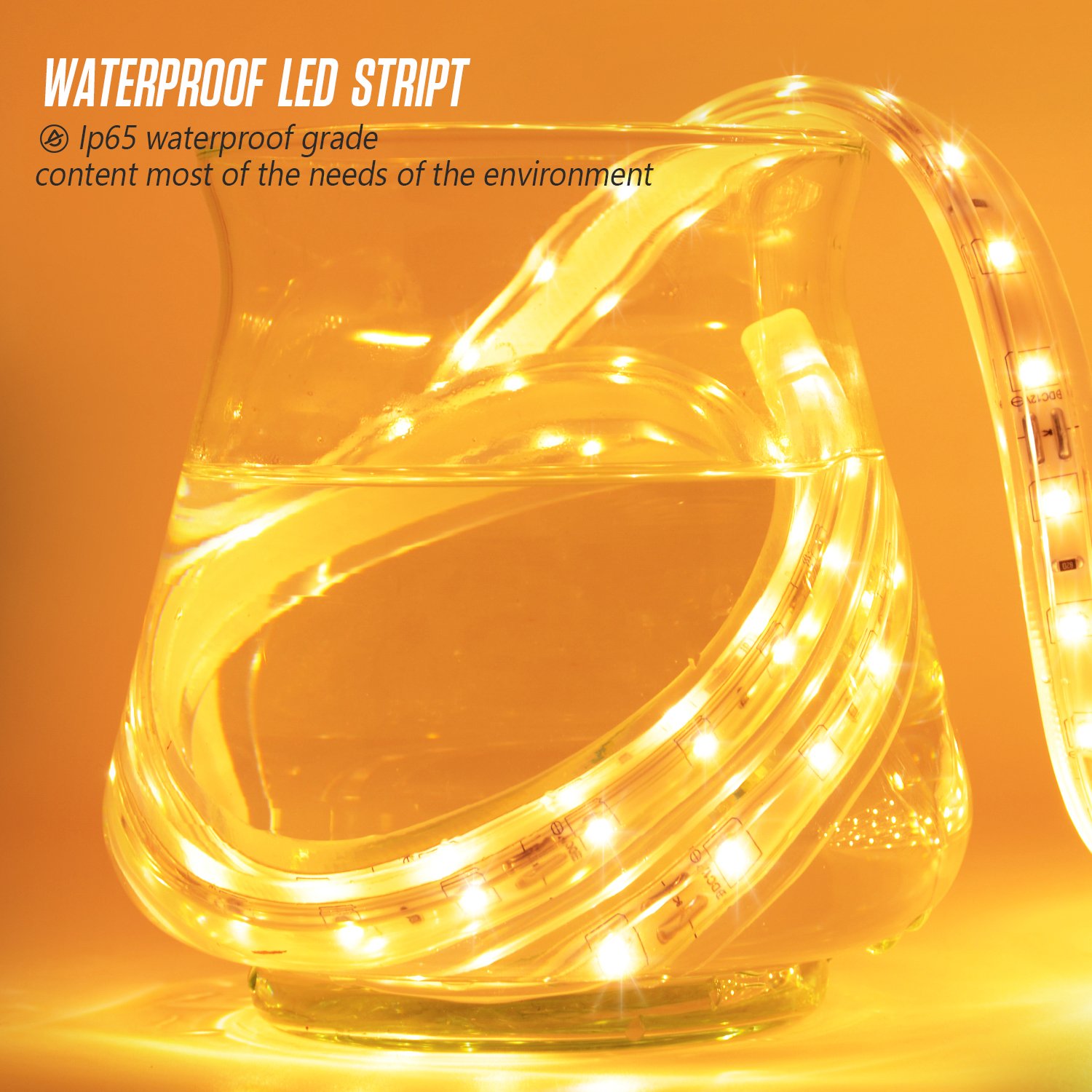 LUXJET® 12V LED Strip 300LED Waterproof LED Strip Light for Kitchen Room Wedding Party Decoration(3M)