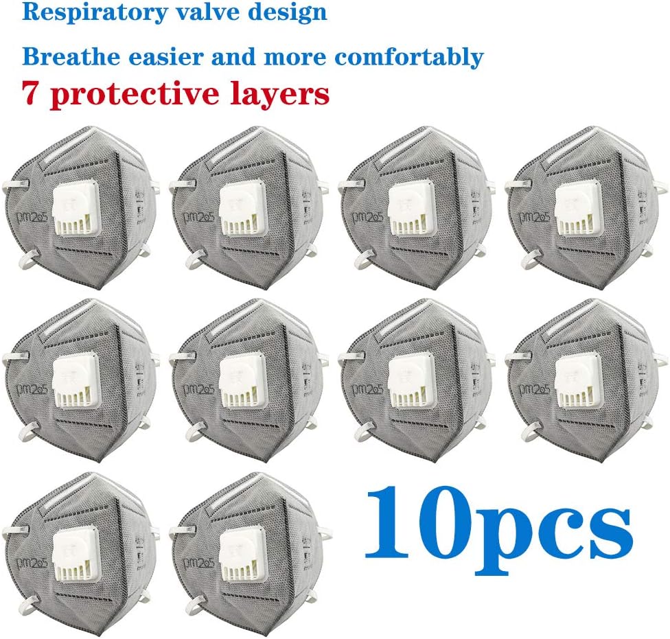 Jomia 10pcs Safety KN95 FFP2/PM2.5, With breathing valve Suitable for many occasions, adult Men&Women Personal protective equipment