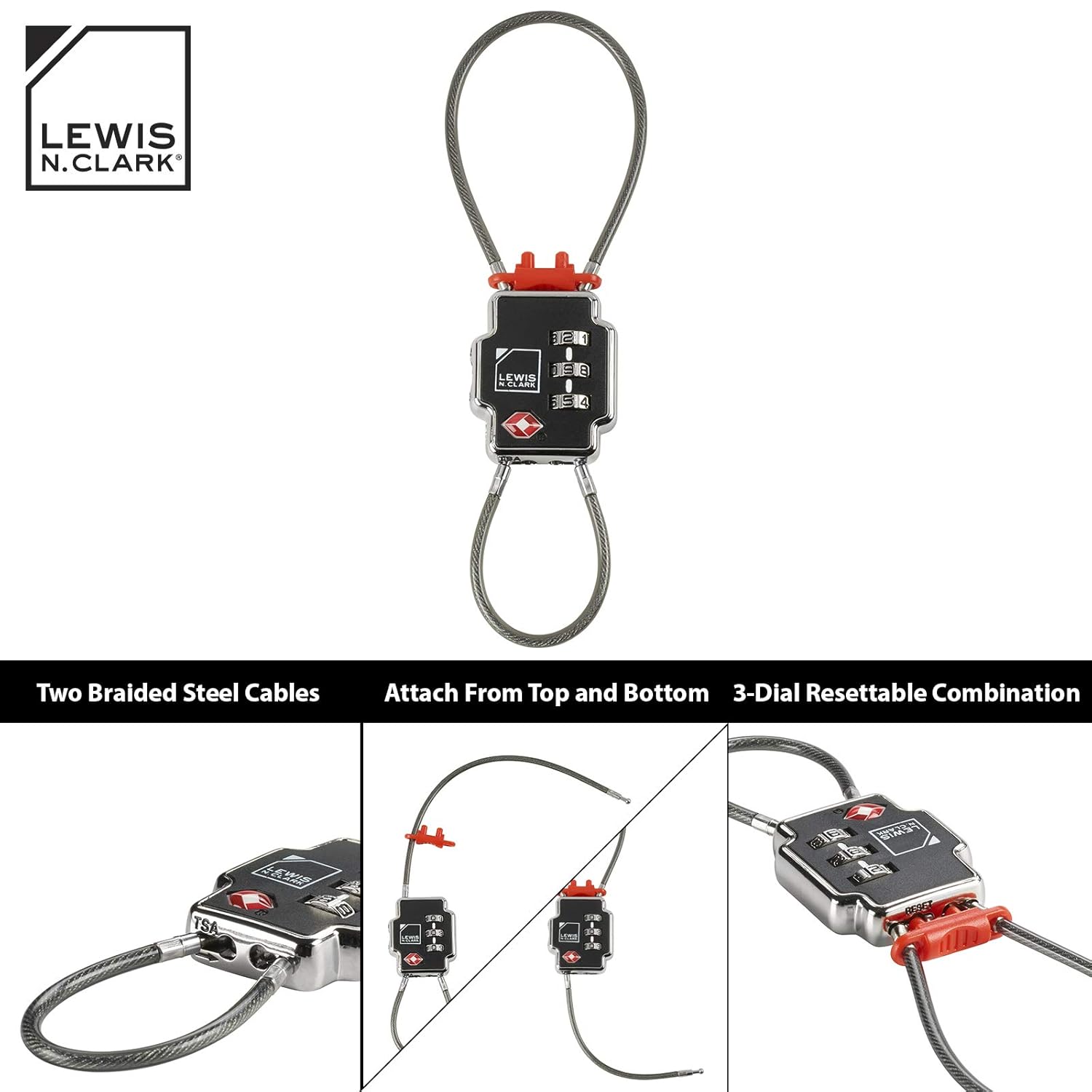 lewis n clark triple security lock