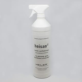 HEILER 4er Set heisan-Sanitär- und -Badreiniger (4 x 1-Liter-Flaschen und 4 Sprühköpfe)