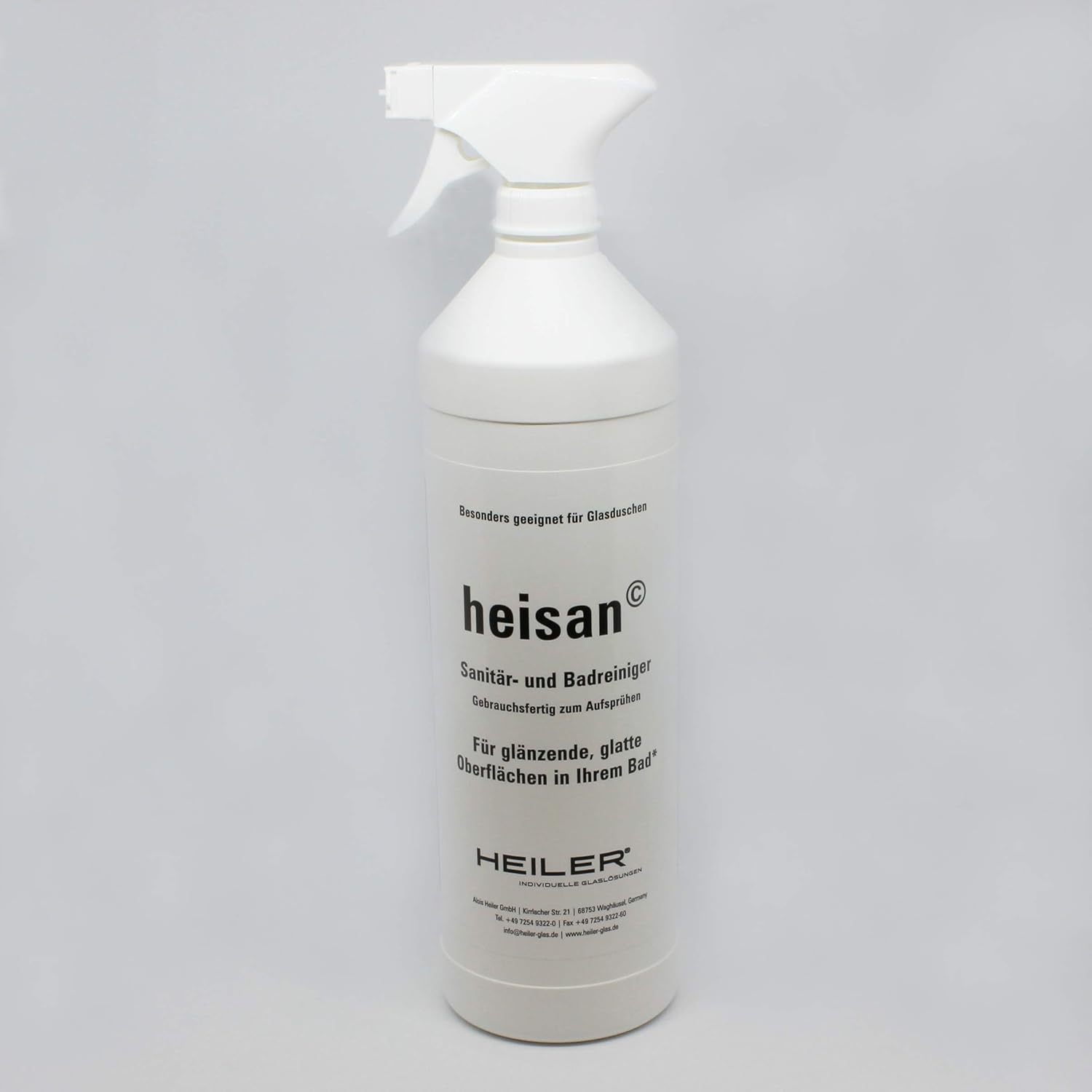 HEILER 4er Set heisan-Sanitär- und -Badreiniger (4 x 1-Liter-Flaschen und 4 Sprühköpfe)