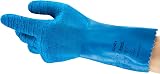 Ansell VersaTouch 62-401 Natural Rubber Latex Gloves Blue Size 10 6 Pair Pack view 2