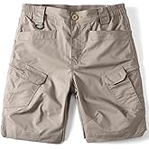 AKHIKING Men's Outdoor Tactical Stretch Cargo Shorts Ripstop Work Hiking Shorts