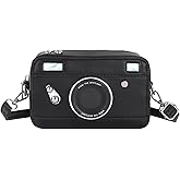 Felite Fnn Women Camera Shaped Crossbody Handbag Vintage PU Leather Shoulder Bag
