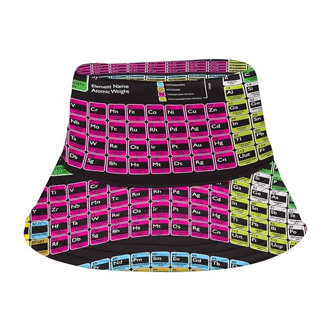 Interestprint Bucket Hat Boonie Sun Hats Periodic Table Of