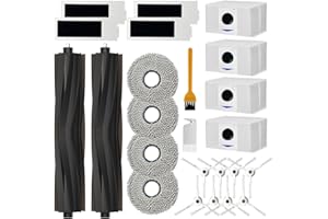IKUKURUN 24 Pack Replacement Parts for ECOVACS Deebot T20 Omni / T20 Max / T20 Pro Robot Vacuum，Includes Main brushes, HEPA filter, Mop pad, Dust bag and Side brushes