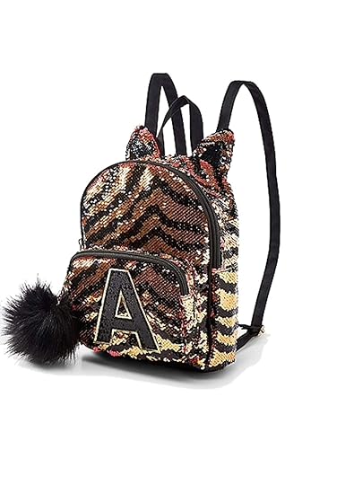 pastel initial flip sequin mini backpack