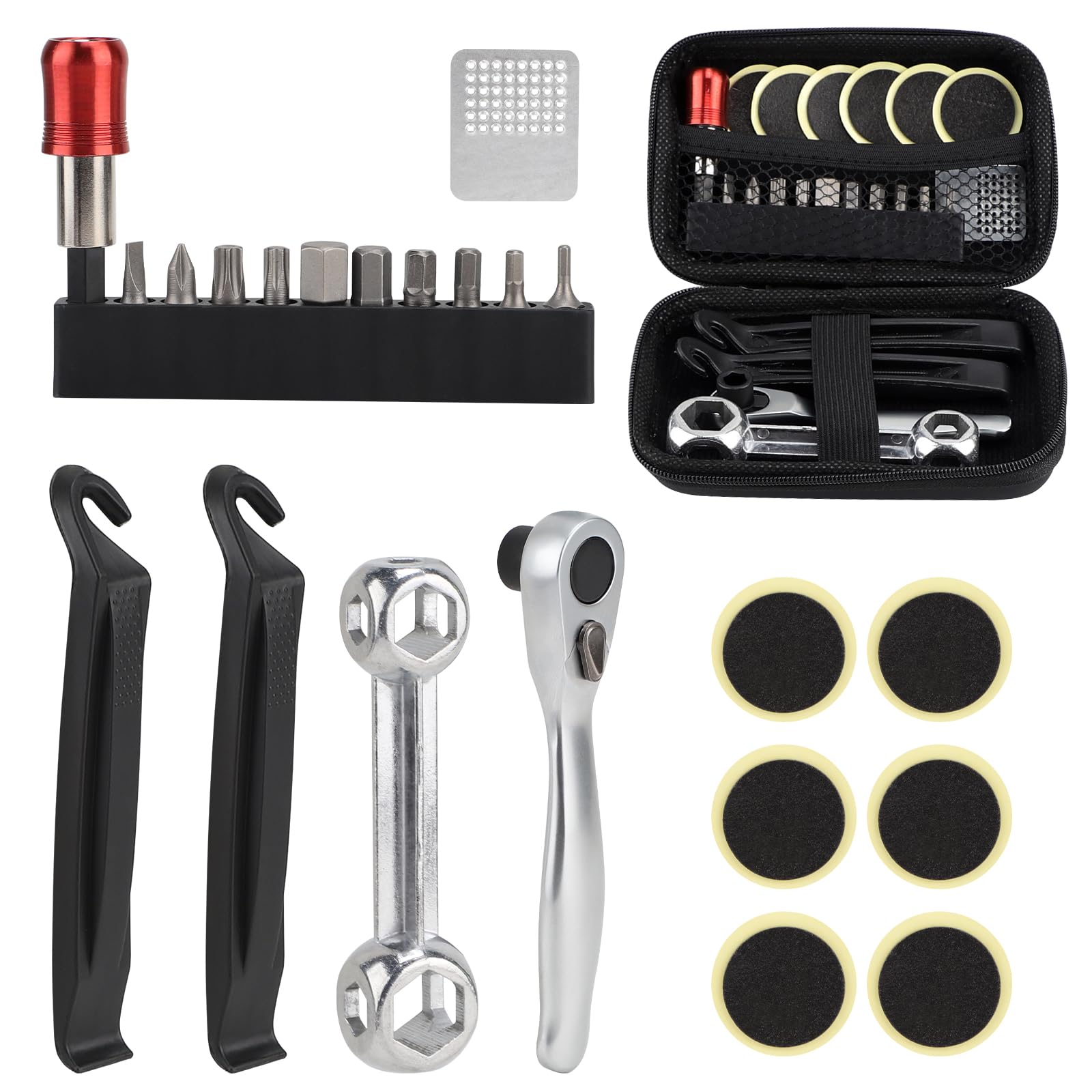 LALAGO Bicycle Tool Set Repair Kit, Bicycle on the Go Multitools, Repair Kit, Bicycle Tool, Multifunctional Tool for Bicycle, MTB, Road Bike