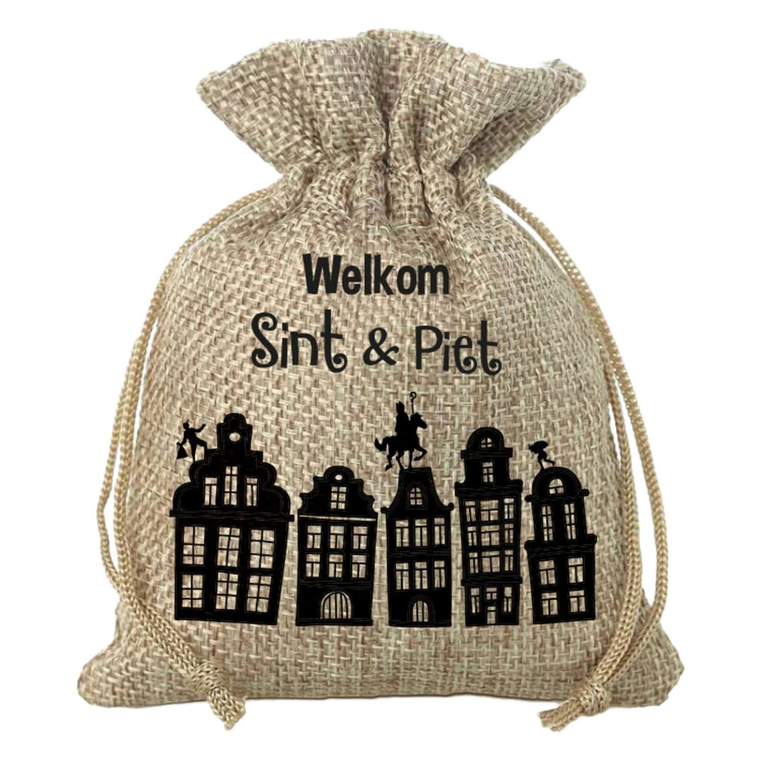 Folat 65695 Gift Bag 'Welkom Sint & Piet' (NL) – 18 x 25 cm Saint Nicholas Day
