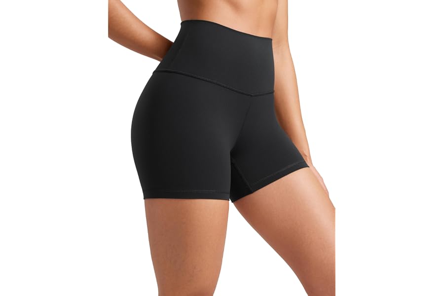 CRZ YOGA Butterluxe Biker Shorts 4" | Extremely Soft, Gentle Compression, Yoga, High Waisted, for Women