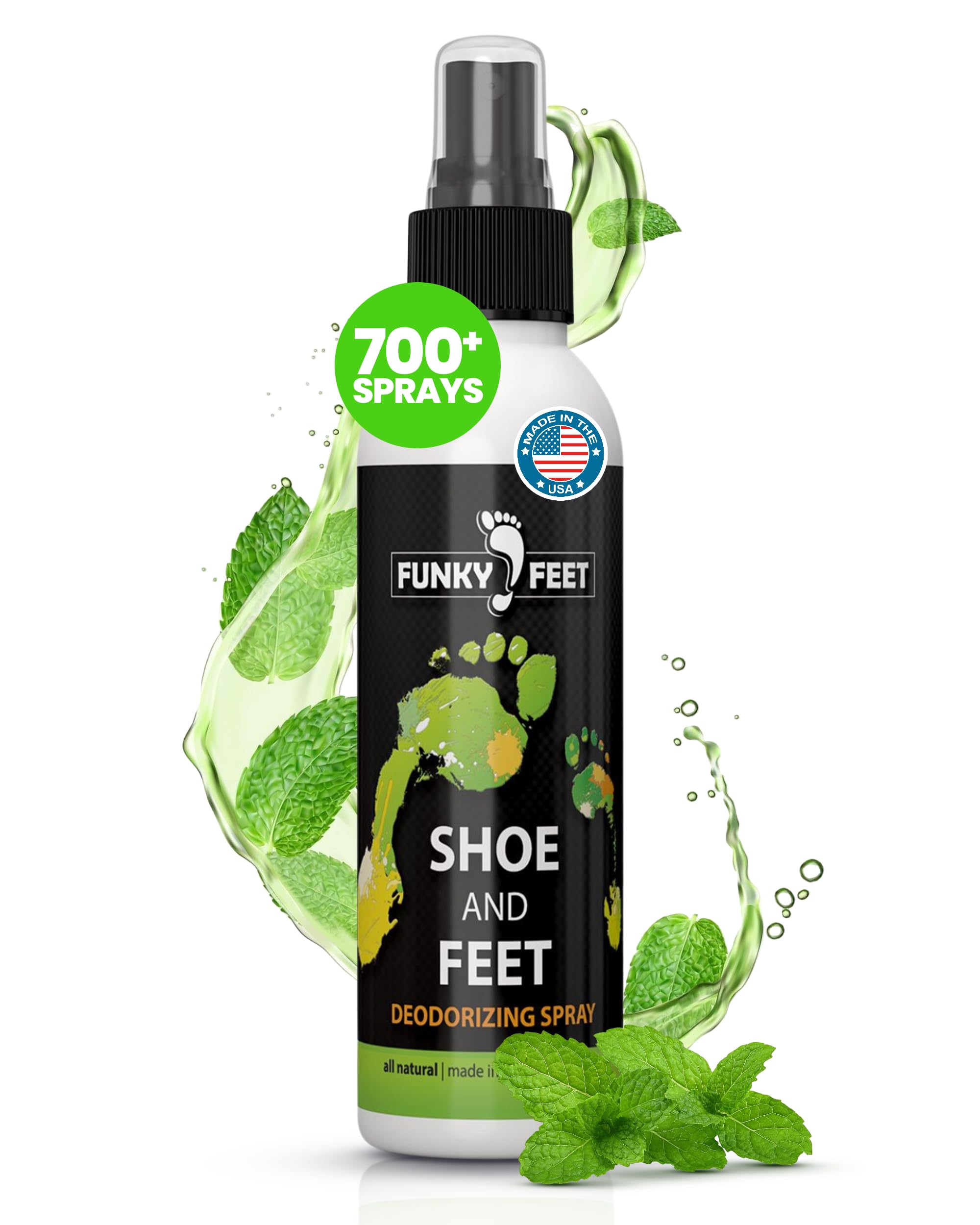 Shoe Deodorizer Spray - Foot Spray 4oz - Foot Deodorant Extra Strength - Shoe Odor Elimination - Essential Oils Blend for Sweaty Feet - 100% Natural and Organic - Made in USA