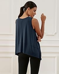 ODODOS Women's Sleeveless Crop Top Athletic Gym