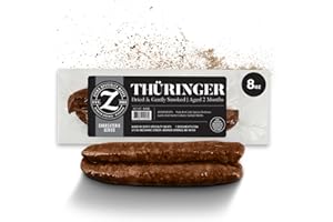 ZICK'S SPECIALTY MEATS Zick’s Specialty Meats Thuringer German Sausage (8oz) | Dried and Smoked Sausage | Premium Charcuterie Meat Series | Quality German Food | Naturally Cured Sausages | Giftable & Healthy Snacks