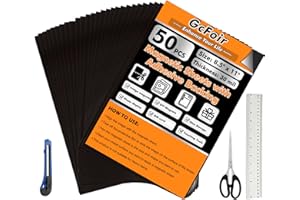 Gcfoir Magnetic Sheets with Adhesive Backing 8.5 x 11 Inch, 50 Packs 30 Mil Flexible Magnet Sheets, Adhesive Magnetic Sheets for Dies Storage, Photos, Fridge, Crafts, Peel and Stick Magnets