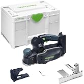 Festool 578001 HLC 82 EB-F-Basic Cordless Planer | Brushless Helical Cutterhead Planer with 1" Rabbeting Depth, Integrated V-Grooves &amp; Dust Extraction