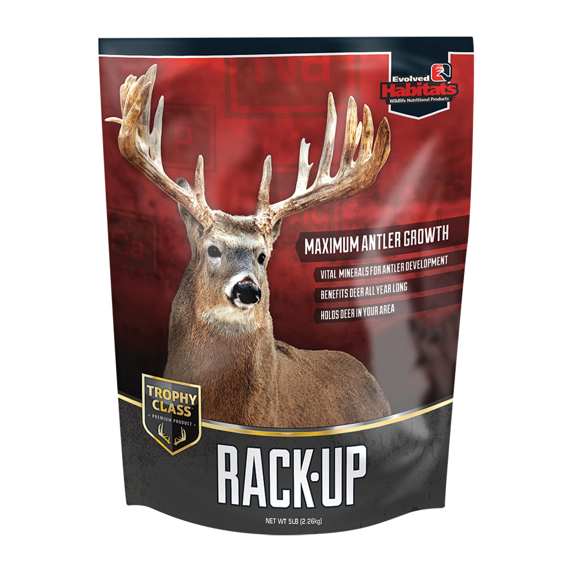 Photo 1 of Evolved Habitats Rack-Up Trophy Class 6 lbs Powder Mineral Deer Attractant - Year-Round Long-Lasting Mineral Lick Food Supplement for Deer - Mineral Site Activator