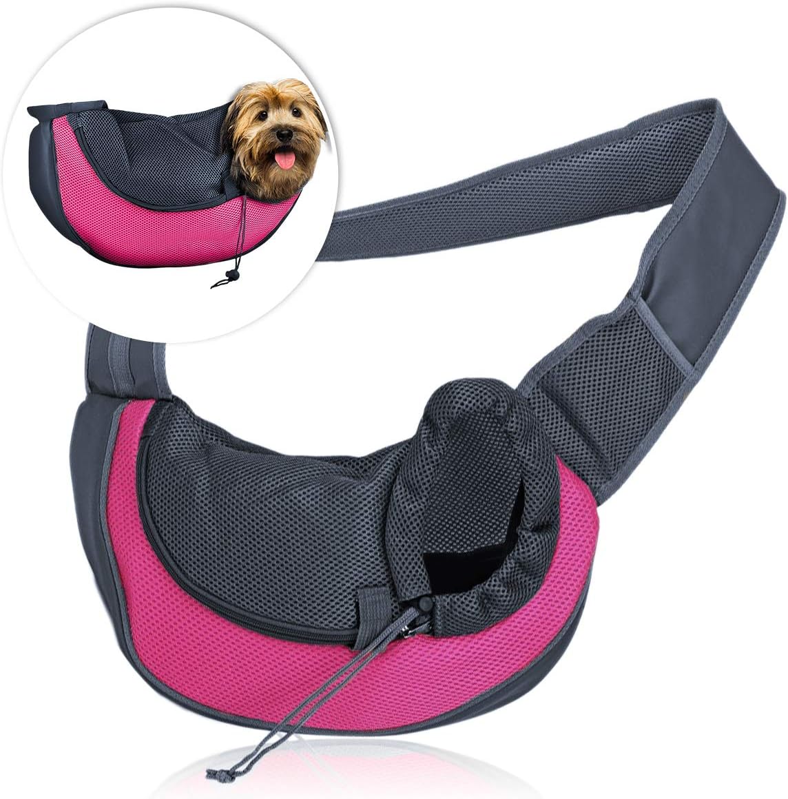 Zone Tech Pet Sling Bag Carrier Premium Quality Adjustable Breathable