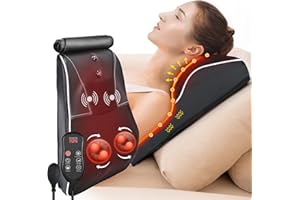 hlthsky Shiatsu Neck and Back Massager with Heat,Neck Massager for Pain Relief deep Tissue,3D Kneading Massage Pillow for Back,Shoulder,Leg,Gifts for Mom,Dad,Women (Black)